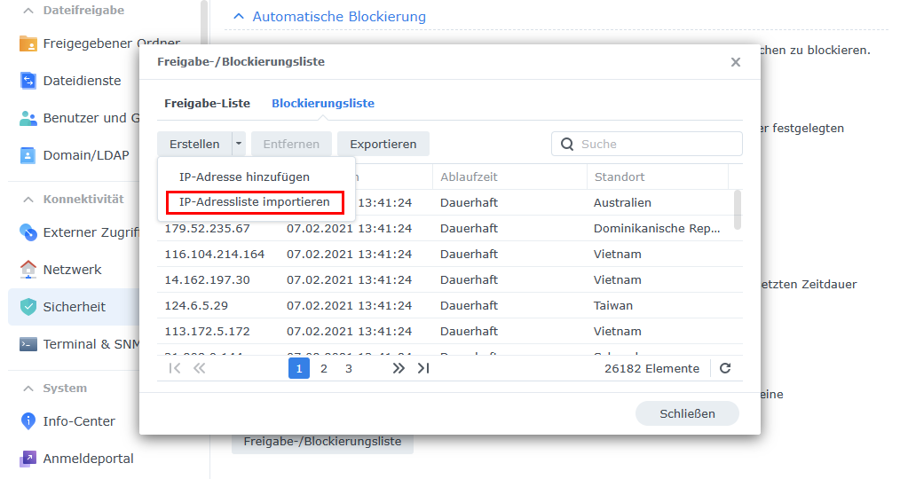 Synology Import