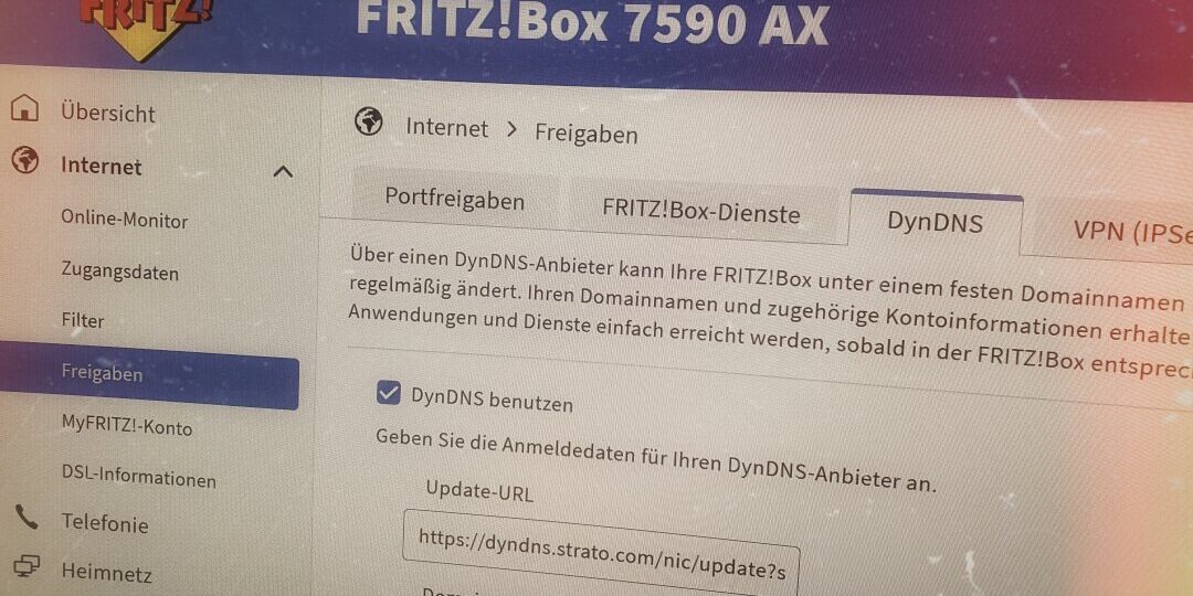 FRITZ!Box: Einstellungen für Synology NAS-Server