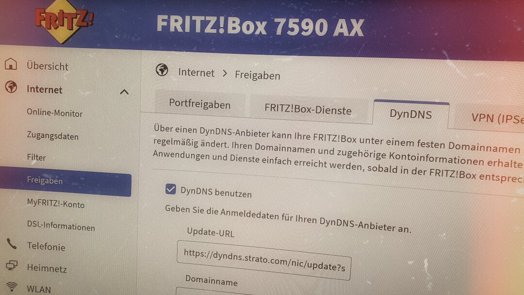 FRITZ!Box: Einstellungen für Synology NAS-Server