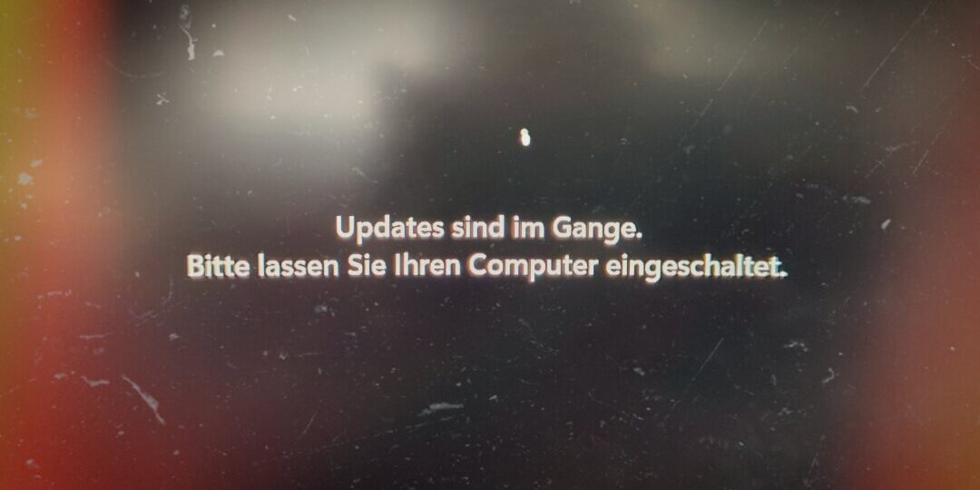 Windows Updates sind im Gange „Schleife“