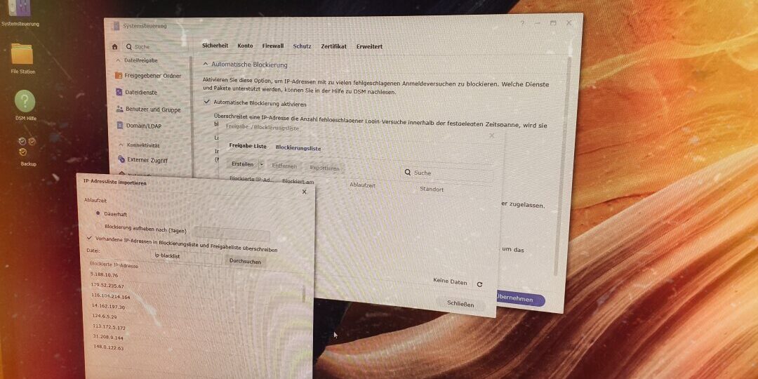 IP-Blacklist zum Eingrenzen von DDoS Angriffen