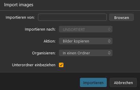 RAW-Import