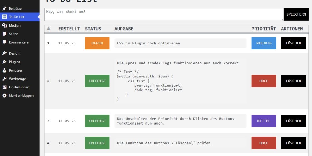 WP To-Do List