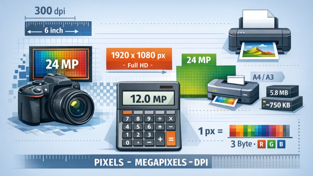 Bildauflösung und Megapixel richtig berechnen