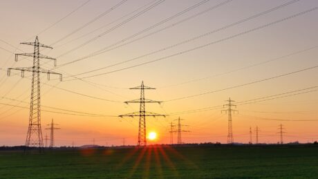 Mehrum Sonnenuntergang am Kraftwerk